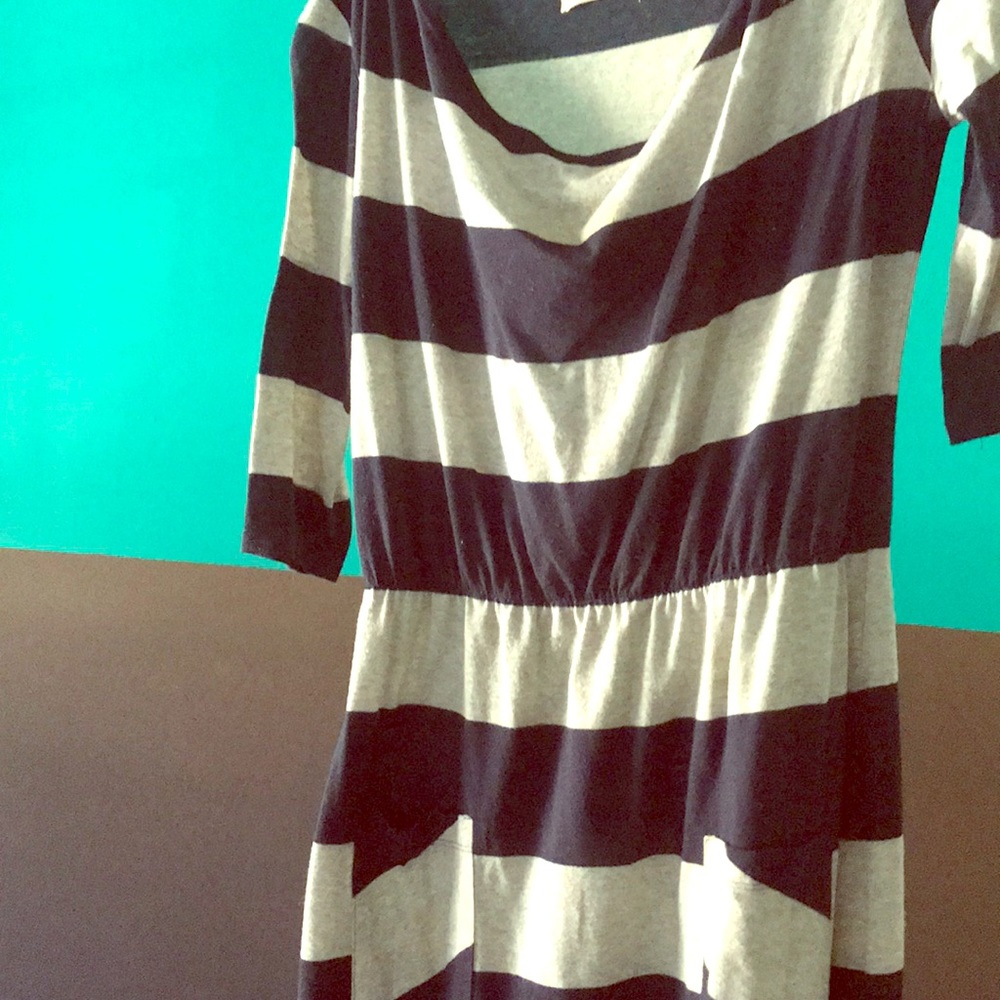 Flattering, classic striped dress